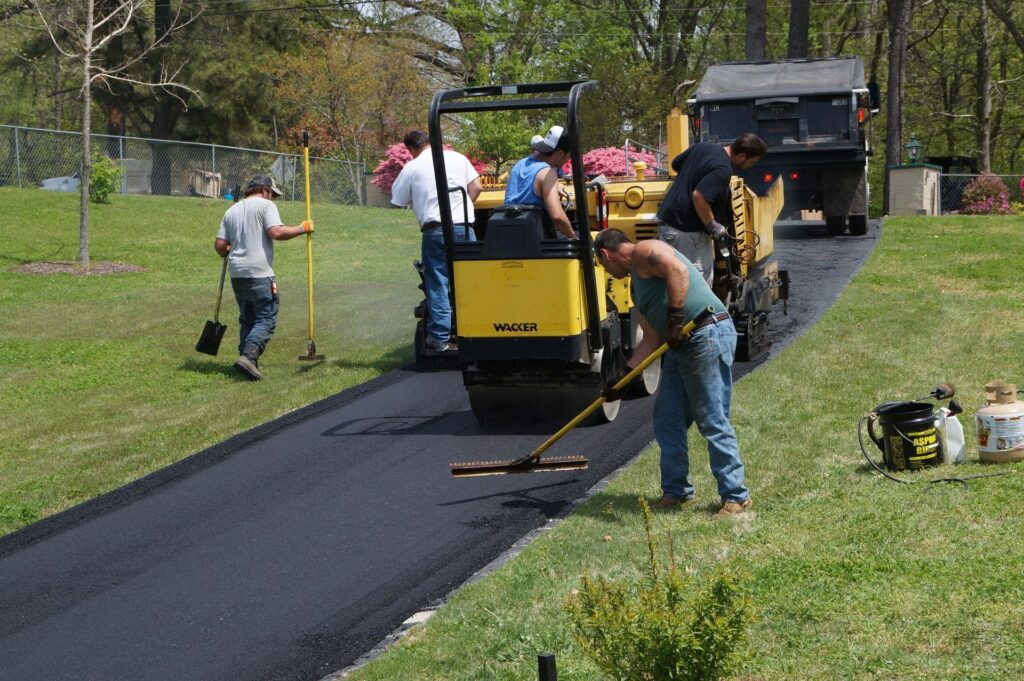 Richmond farm access road asphalt paving project